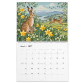 Calendrier Art folklorique saisons faune et flore (Mar 2027)