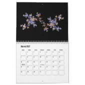 Calendrier Art Fractal Coloré Conçoit Douze Mois (Mar 2027)