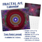 Calendrier Art fractal coloré et vivant 