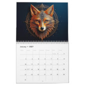 Calendrier Art géométrique doré sur la faune (Jan 2027)