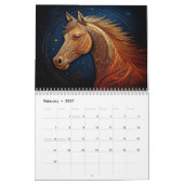 Calendrier Art géométrique doré sur la faune (Feb 2027)