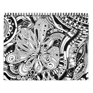 Calendrier Art Géométrique Noir Et Blanc 15