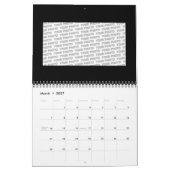 Calendrier Art Géométrique Noir Et Blanc 4 (Mar 2027)