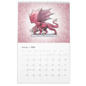 Calendrier Art Imaginaire Birthstone Dragons (Jan 2026)