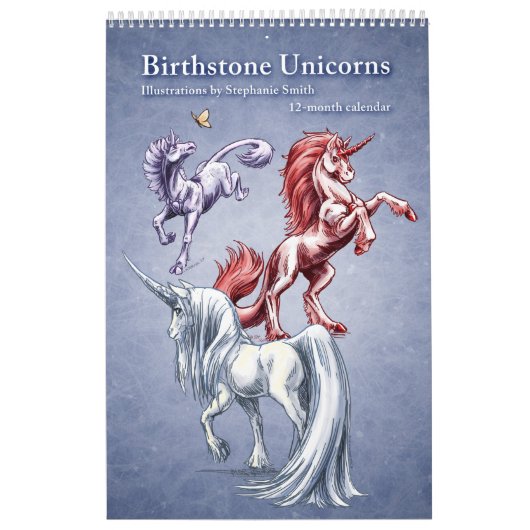 Calendrier Art Imaginaire Birthstone Unicorns (Protection)