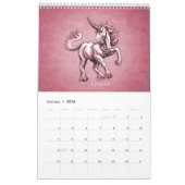 Calendrier Art Imaginaire Birthstone Unicorns (Jan 2026)