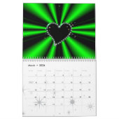 Calendrier Art Imaginaire coeur et arc-en-ciel (Mar 2026)