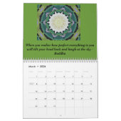 Calendrier Art inspiré de méditation de yoga de citation de (Mar 2026)