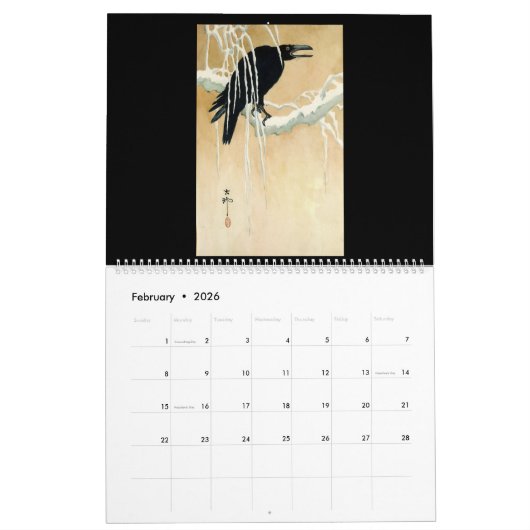 Calendrier Art japonais - Animaux Volume 1 (Feb 2026)