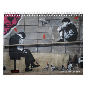 Calendrier Art Londres de pochoir