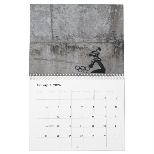 Calendrier Art Londres de pochoir (Jan 2026)