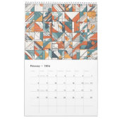 Calendrier Art minimaliste Abstrait (Feb 2026)