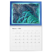 Calendrier Art moderne fractal Abstrait n'importe quelle anné (Feb 2026)
