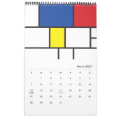 Calendrier Art Moderne Géométrique Minimaliste De Stijl Mondr (Mar 2027)