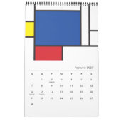 Calendrier Art Moderne Géométrique Minimaliste De Stijl Mondr (Feb 2027)