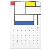 Calendrier Art Moderne Géométrique Minimaliste De Stijl Mondr (Jan 2027)