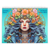 Calendrier Art Nouveau Femmes en fleurs (Protection)