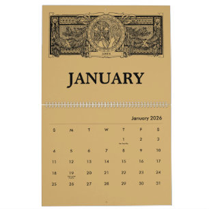 Calendrier Art Nouveau Mythologie Romaine