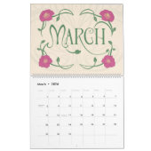 Calendrier Art Nouveau Retro Floral Botanique (Mar 2026)