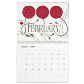 Calendrier Art Nouveau Retro Floral Botanique (Feb 2026)