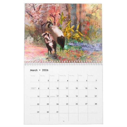 CALENDRIER ART OISEAUX (Mar 2026)