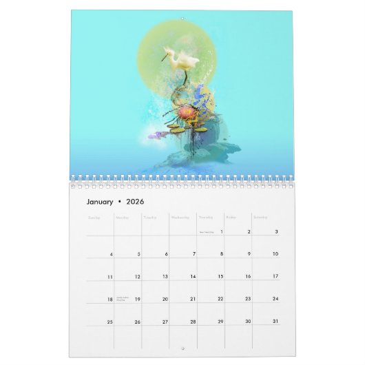 CALENDRIER ART OISEAUX (Jan 2026)