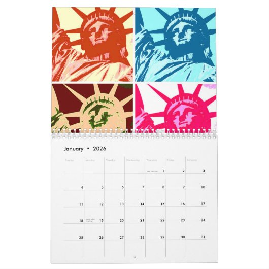 Calendrier Art pop (Jan 2026)