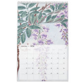Calendrier Art Vintage Floral Japonais (Jan 2026)