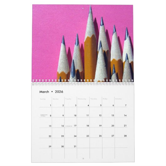 Calendrier Articles de papeterie (Mar 2026)