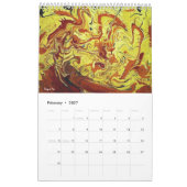 Calendrier artistique Abstrait (Feb 2027)