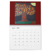 Calendrier artistique avec de nombreuses peintures (Mar 2026)