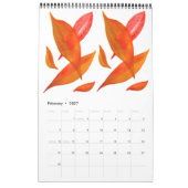 Calendrier artistique couleur orange Sacha Grossel (Feb 2027)