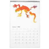 Calendrier artistique couleur orange Sacha Grossel (Jan 2026)