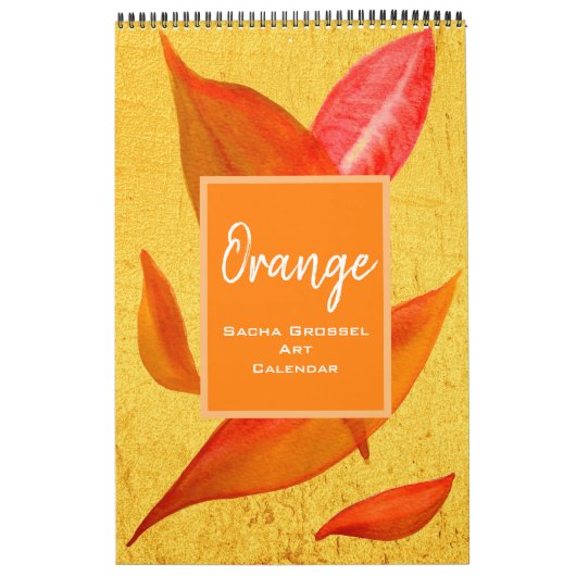 Calendrier artistique couleur orange Sacha Grossel (Protection)