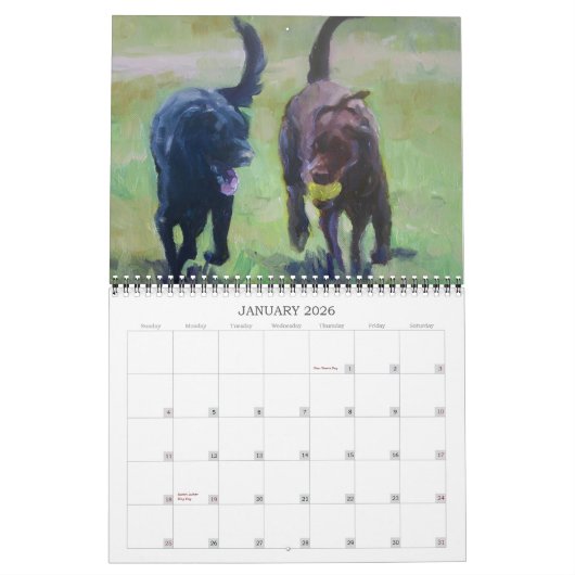 Calendrier artistique de Labrador Retriever 2012 (Jan 2026)