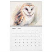 Calendrier artistique de l'aquarelle des oiseaux (Jan 2026)