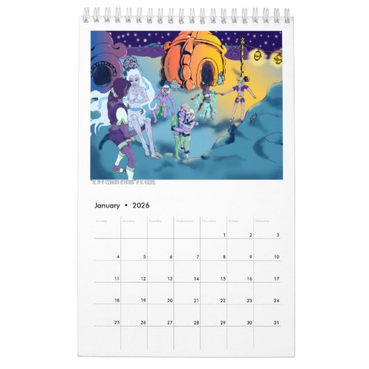 Calendrier artistique des fans Elfquest 2020 (Jan 2026)
