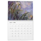 Calendrier artistique des fleurs de Monet (8,5 po  (Mar 2026)