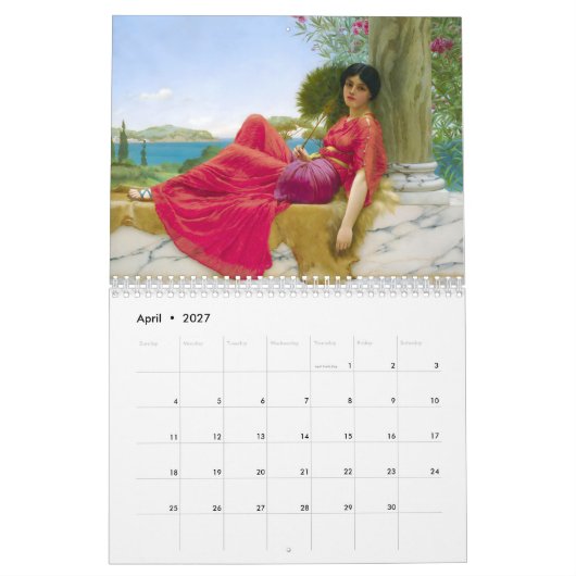 Calendrier artistique John William Godward (Apr 2027)