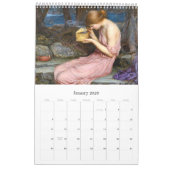 Calendrier artistique John William Waterhouse (Jan 2026)