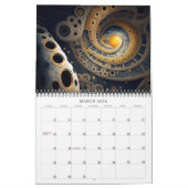 Calendrier artistique spatial surréaliste Cosmos A (Mar 2026)
