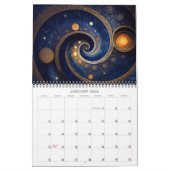 Calendrier artistique spatial surréaliste Cosmos A (Jan 2026)