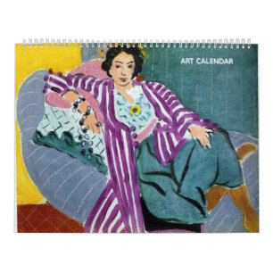 Calendrier artistique sur deux pages