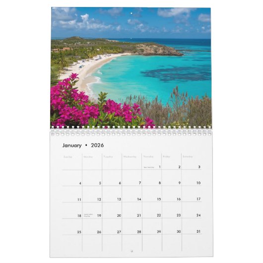 Calendrier Aruba calendar (Jan 2026)