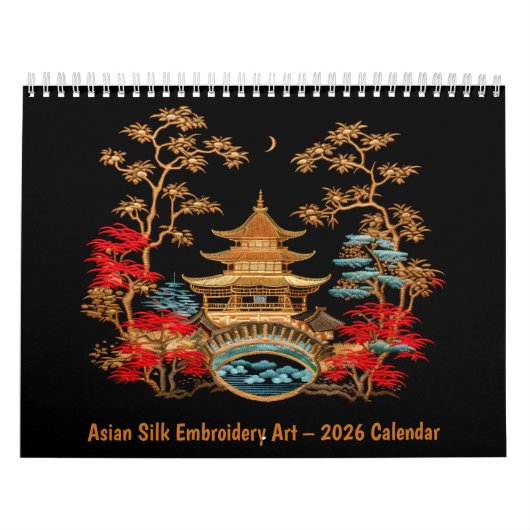 Calendrier Asian Silk Embroidery Art – 2026 Calendar (Protection)