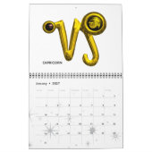 Calendrier ASTRAL LABYRINTH GOLD ZODIAC CHART Astrologie (Jan 2027)