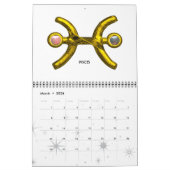 Calendrier ASTRAL LABYRINTH GOLD ZODIAC CHART Astrologie (Mar 2026)