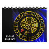 Calendrier ASTRAL LABYRINTH GOLD ZODIAC CHART Astrologie (Protection)