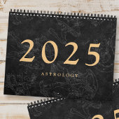 Calendrier Astrologie Signes Zodiac Faux Gold Classic