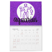 Calendrier Astrologie simple Zodiac Parties scintillant Table (Feb 2027)